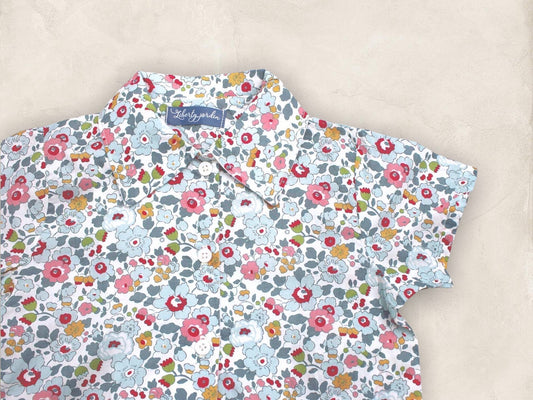 Liberty of London button through boy shirt organic cotton, floral animal print, wedding baptism christening boy outfits back to school first birthday boy gift classic boy shirt long sleeves short sleeves, eastern thanksgiving halloween Christmas gift