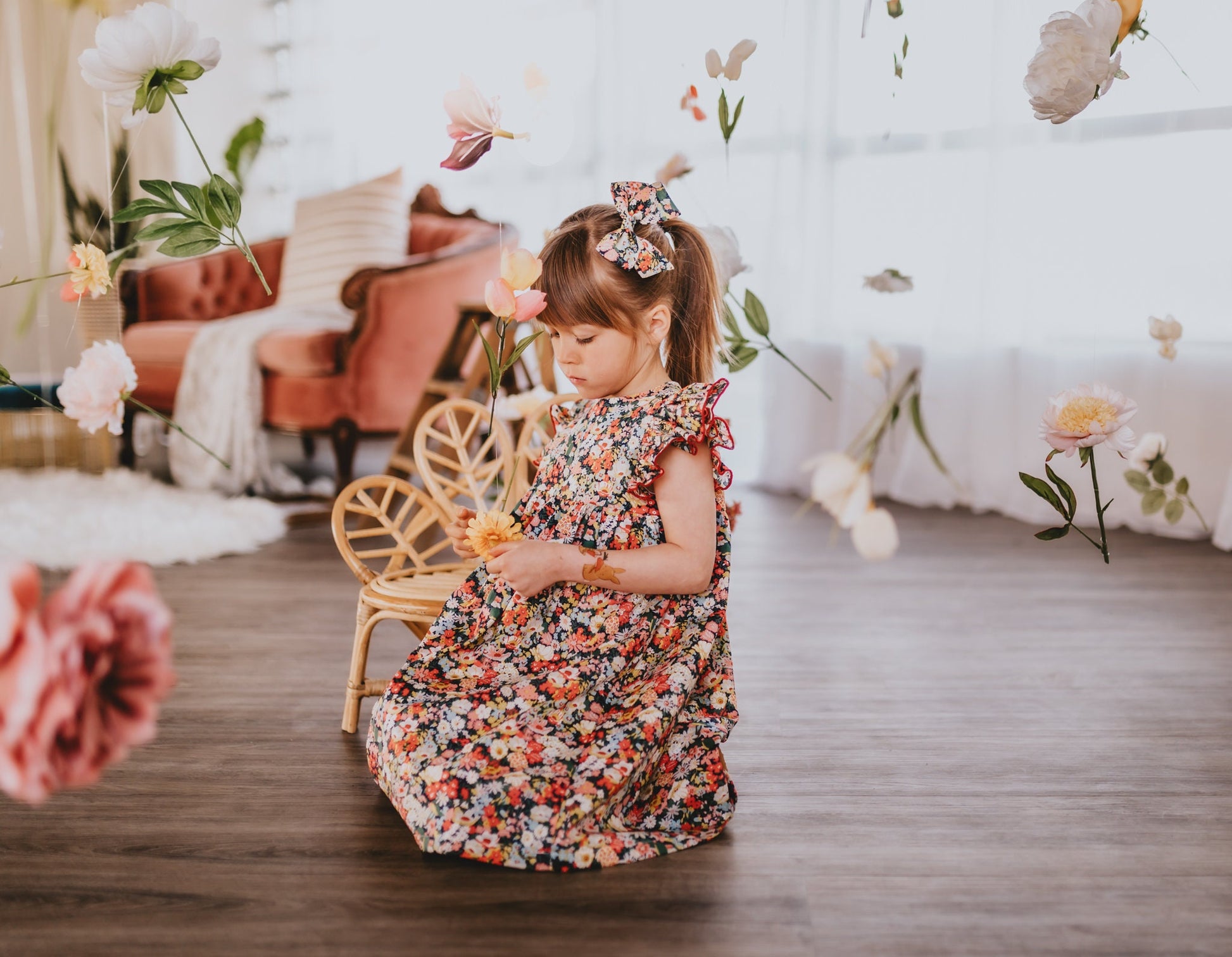 Liberty London dress - Floral Print Girl Dress