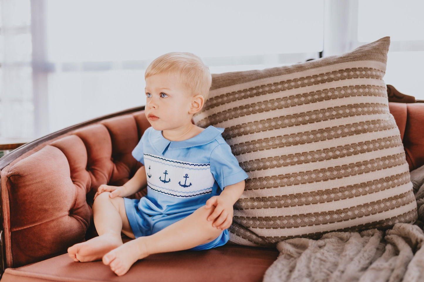 smock overalls for baby boy silky cotton tana lawn