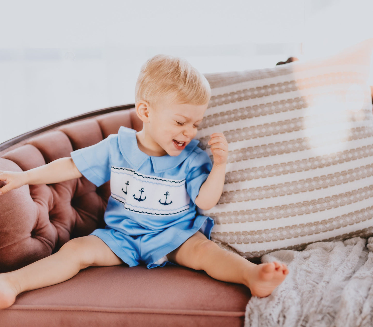 smock overalls for baby boy silky cotton tana lawn