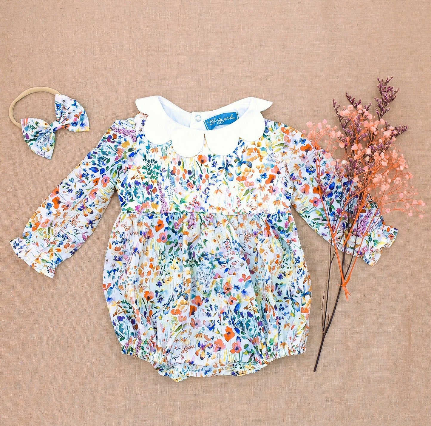 Liberty London baby m and m bubble romper organic cotton, floral animal print, wedding baptism christening outfits first birthday long short sleeves sleeveless, eastern thanksgiving halloween Christmas new born ruffle Peter Pan scalloped petal collar