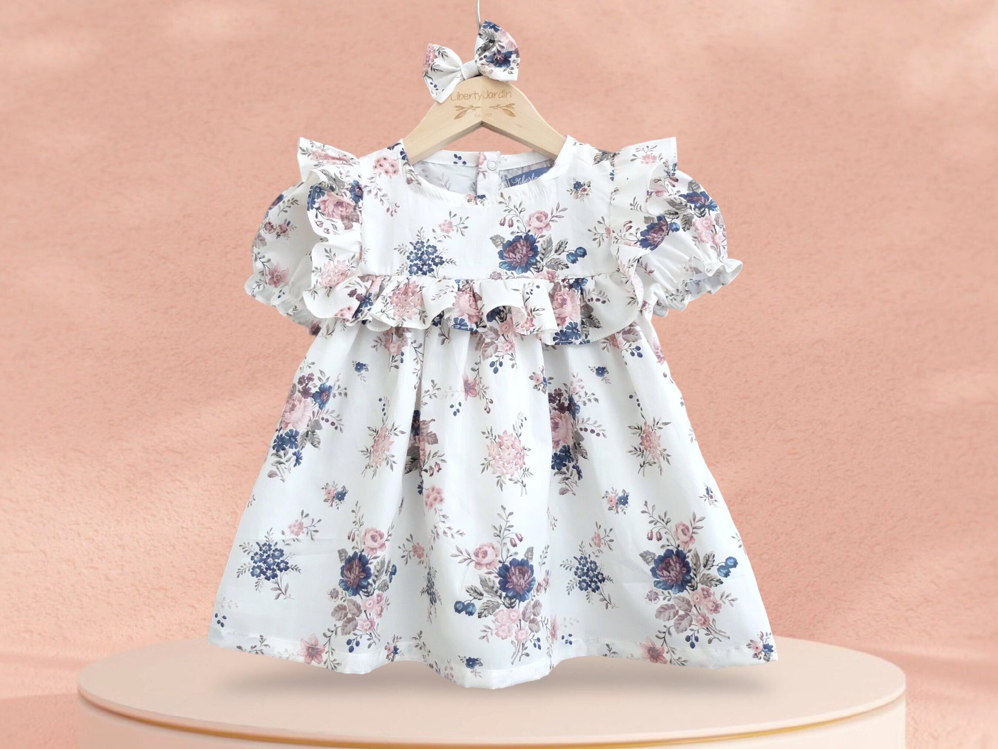 Liberty of London little girl blouse organic cotton, floral animal print, wedding baptism christening baby outfits first birthday long sleeves short sleeves, eastern thanksgiving halloween Christmas gift new born ruffle Peter Pan collar petal collar