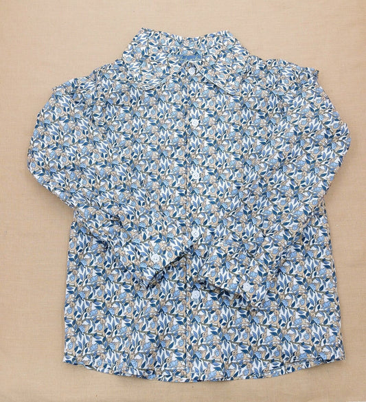 Long Sleeve Button Up Boy Shirt - Liberty of London Fabric Print Shirt - Floral Print - Animal Print - Back To School - Button Through Shirt