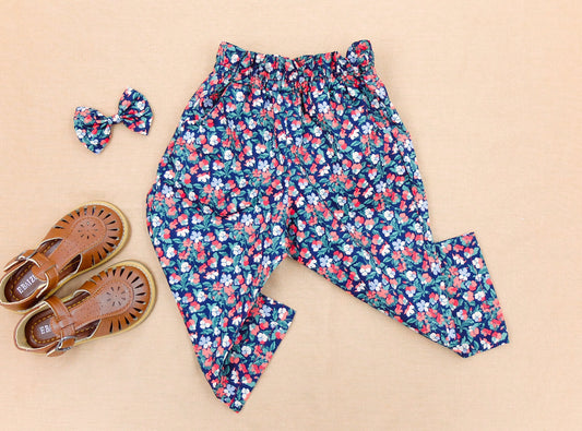 Liberty London Kids Summer Pants Floral print with pockets