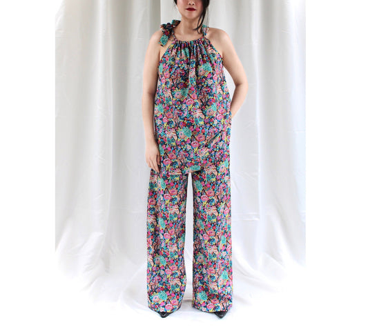 Liberty London Women Palazzo Pants Floral Print Wide Leg Pants With Pockets