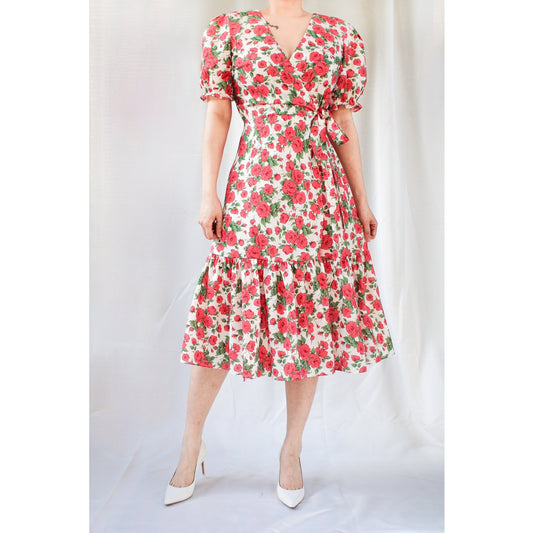 Liberty of London women dress maxi midi mid length tana lawn cotton floral animal print button through puffy short long half 3/4 sleeves sleeveless Peter Pan collar ruffle V-neck pussy bow tie classic daily wear elegant classy sexy summer autumn