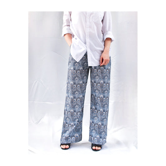 Liberty London Women Palazzo Pants Floral Print Wide Leg Pants With Pockets