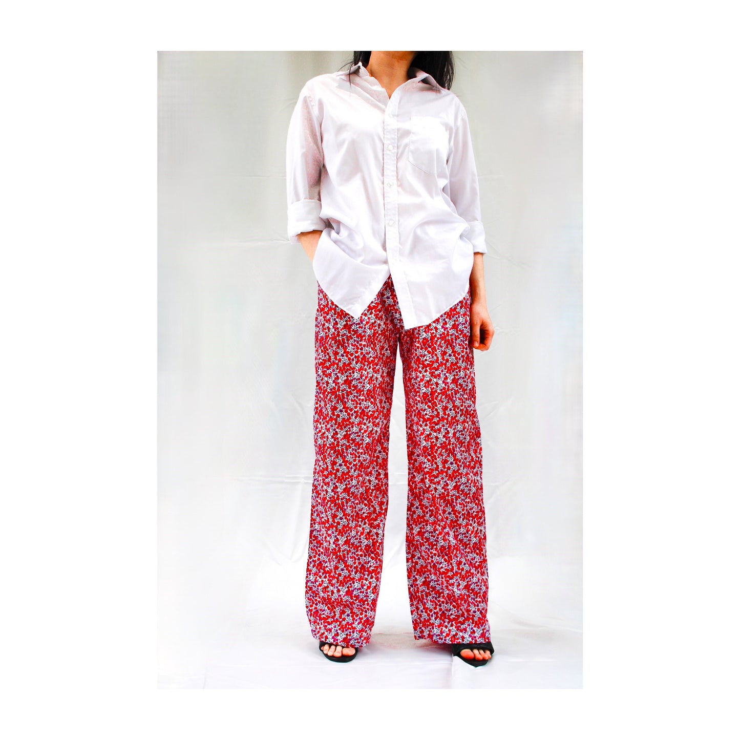 Woman Palazzo Pants - Liberty of London cotton wide legs pants