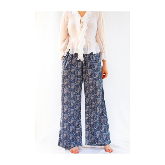 Liberty London Women Palazzo Pants Floral Print Wide Leg Pants With Pockets