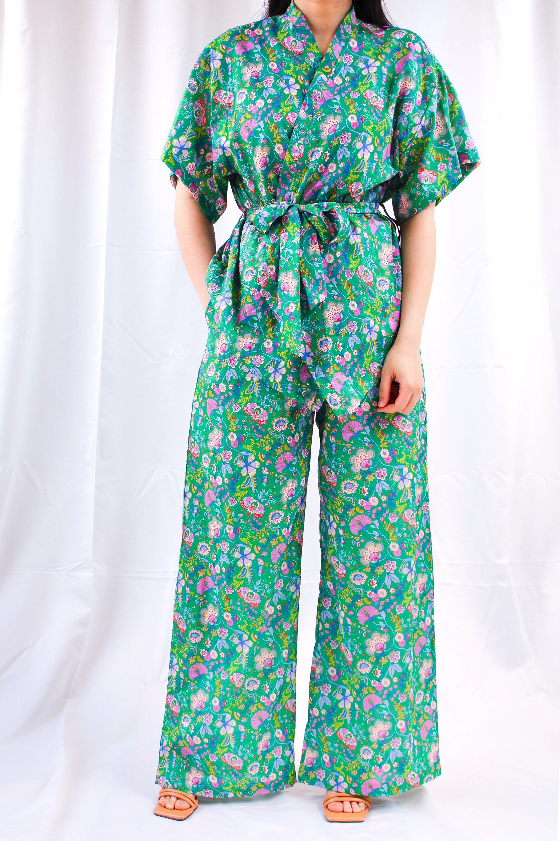 Kimono Top With Belt - Liberty London Cotton Blouse
