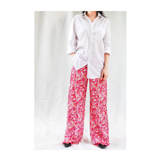 Liberty London Women Palazzo Pants Floral Print Wide Leg Pants With Pockets