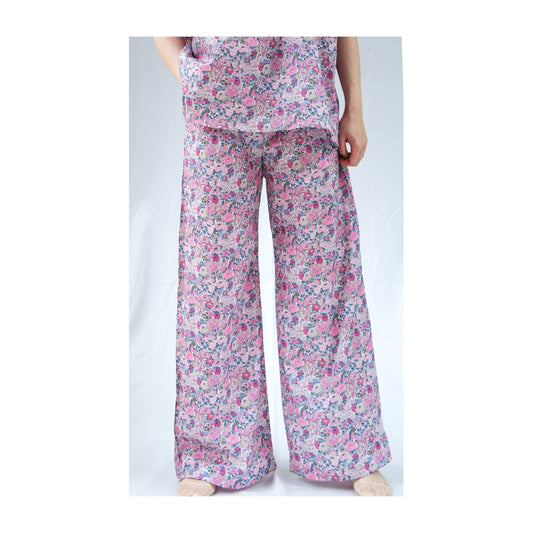 Liberty London Women Palazzo Pants Floral Print Wide Leg Pants With Pockets