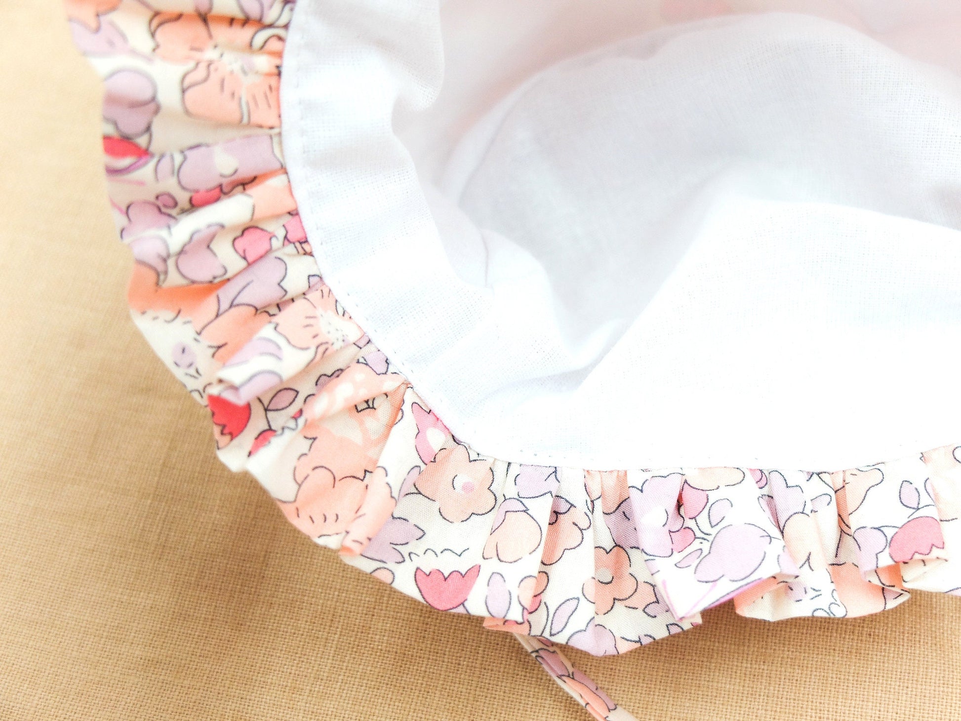 Liberty London Floral Baby Bonnet, Baby Girl Dress Bonnet, Baby Kids Sunhat, Victorian Bonnet, Summer Spring Bonnet, Silky Cotton Bonnet