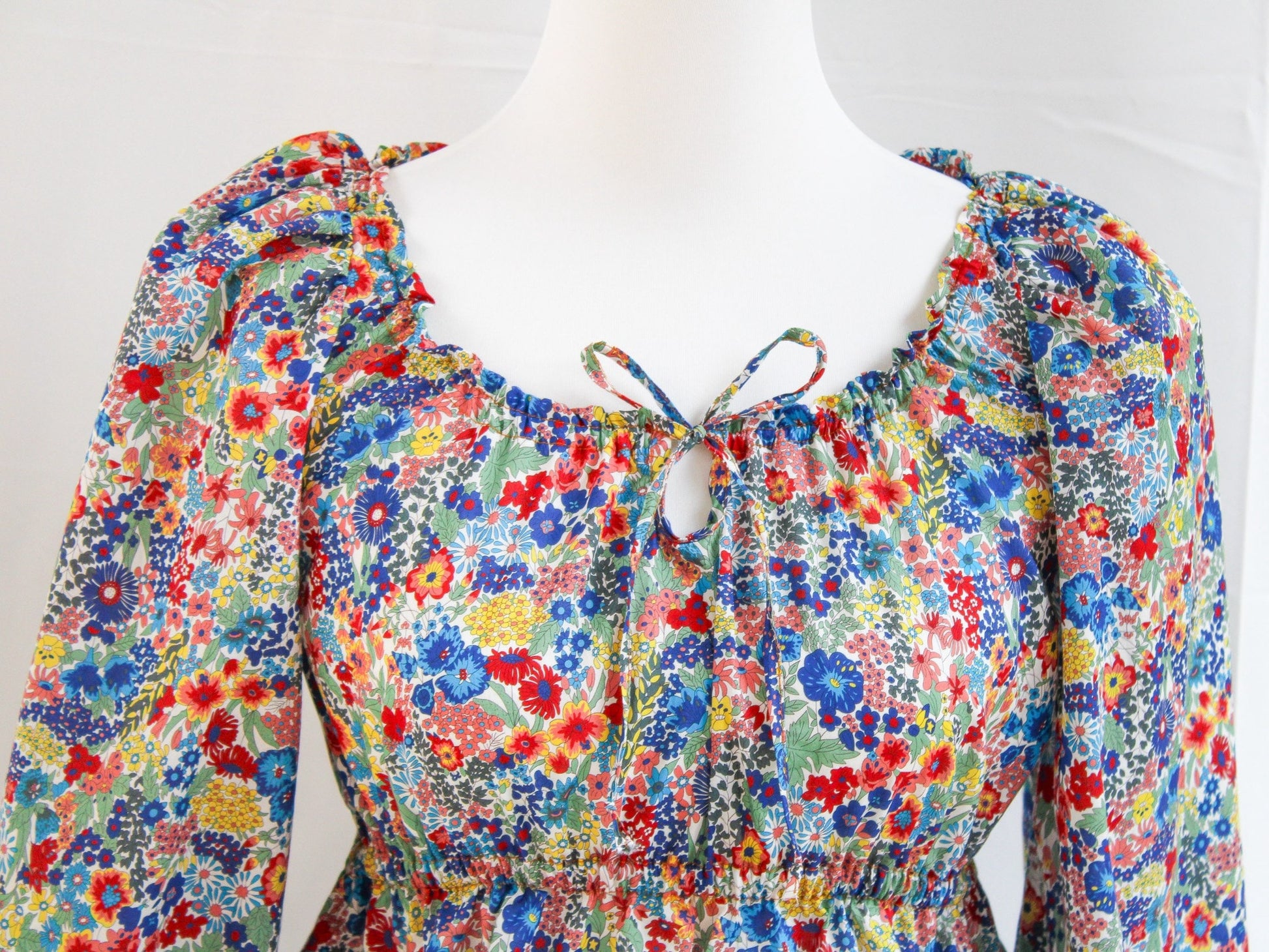 Puffy Long Sleeves Boho Top - Liberty of London Woman Blouse