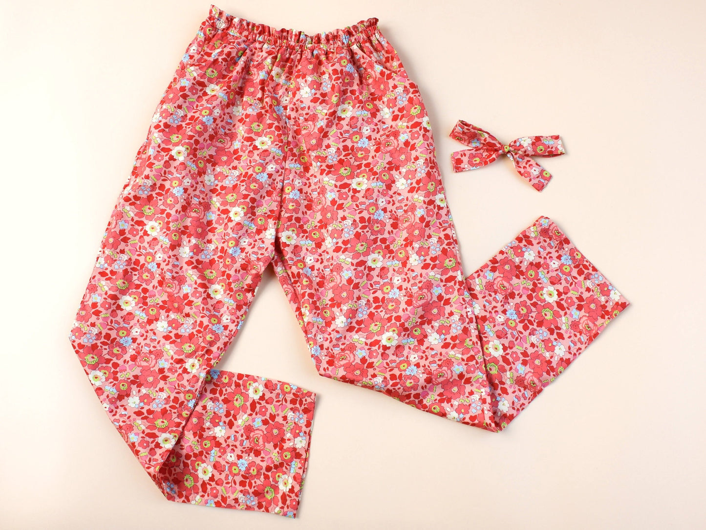 Liberty London Kids Summer Pants Floral print with pockets