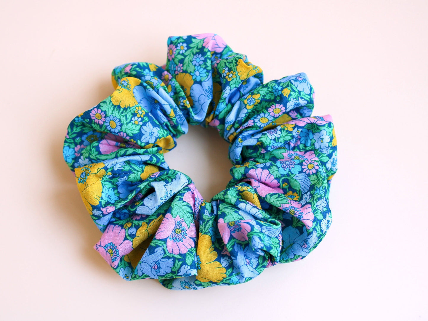 Liberty London scrunchies floral print soft hair ties silky cotton tana lawn