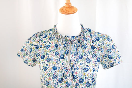 Ruffle Collar Short Sleeves Liberty of London Blouse