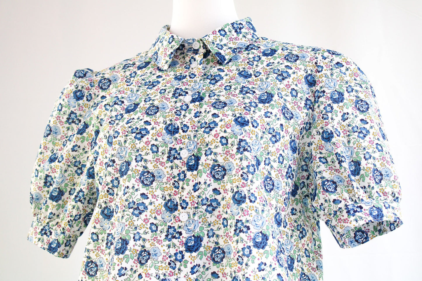 Collared Shirt Puffed Sleeve - Liberty of London Women Blouse