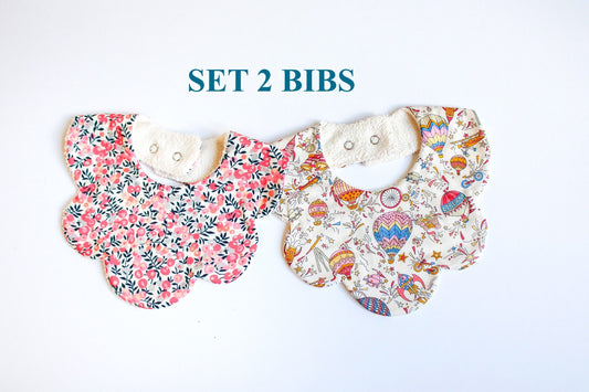 Liberty of London baby scalloped bibs