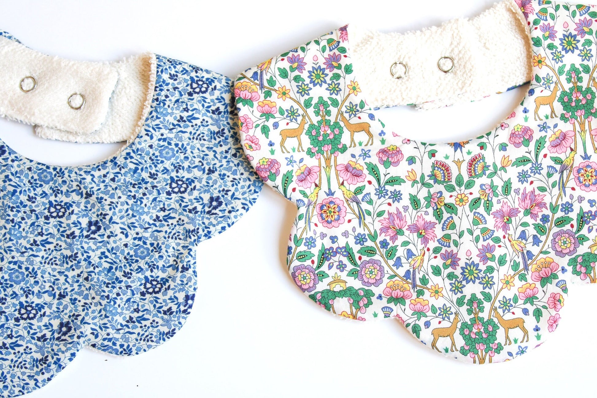 Baby Cotton Bib - Liberty of London Floral Print baby bib - New Born bib - Cotton Gauze Bib