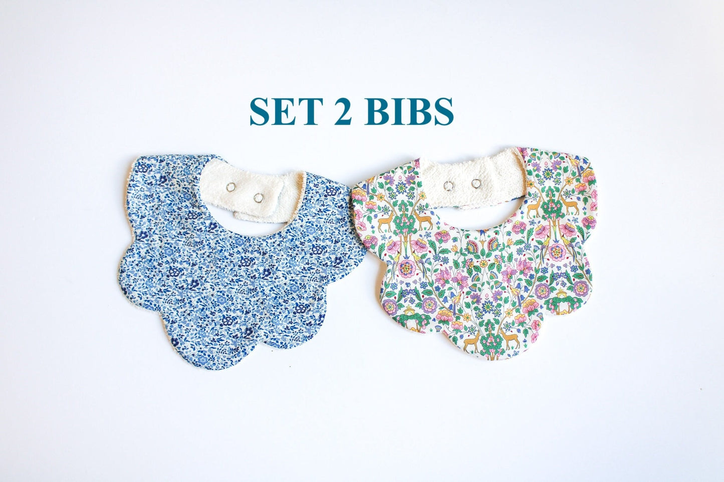 Liberty of London baby scalloped bibs