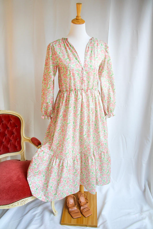 Liberty of London Long Sleeve V Neck Dress