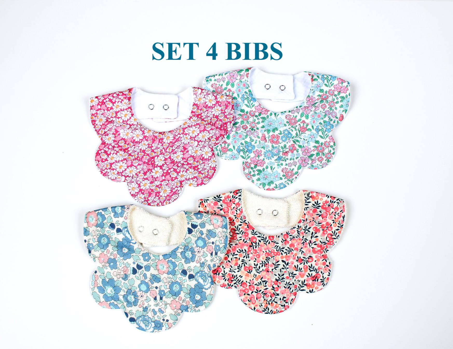 Liberty of London baby SET 4 Bibs