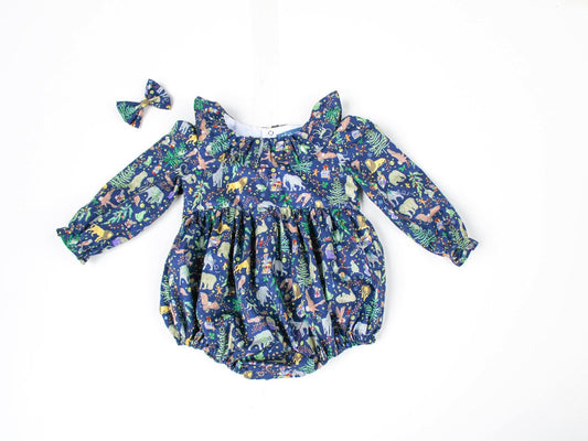 Liberty of London Baby Bubble Playsuit Christmas