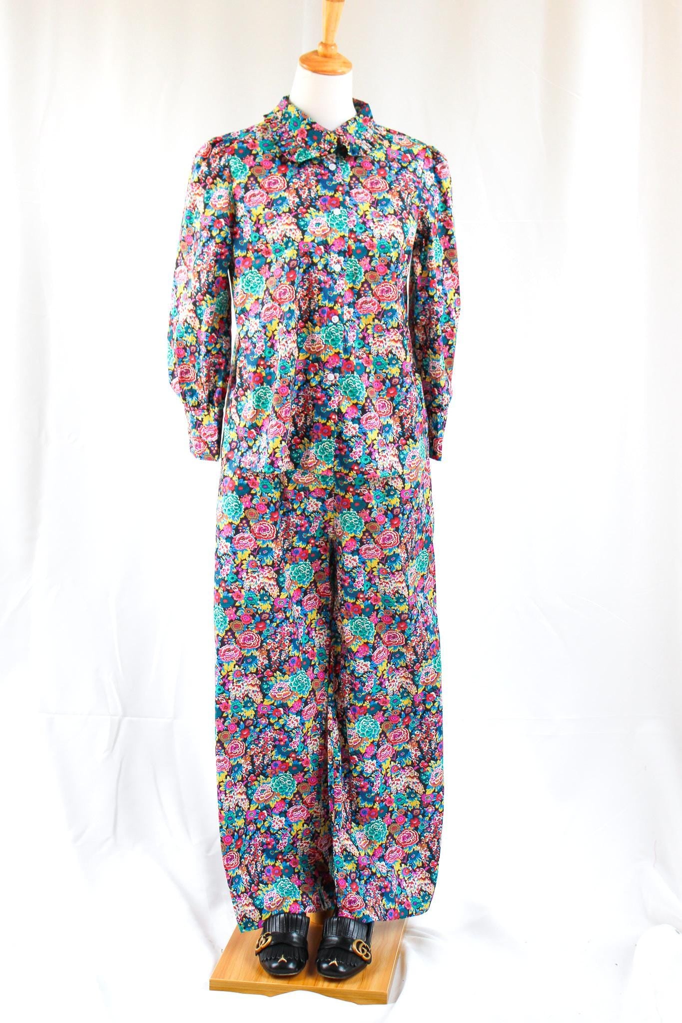 LIBERTY Woman Palazzo Pants - Liberty of London cotton wide leg pants - Liberty Pajama Pants - Liberty Floral Print Fabric - Lounge Pants