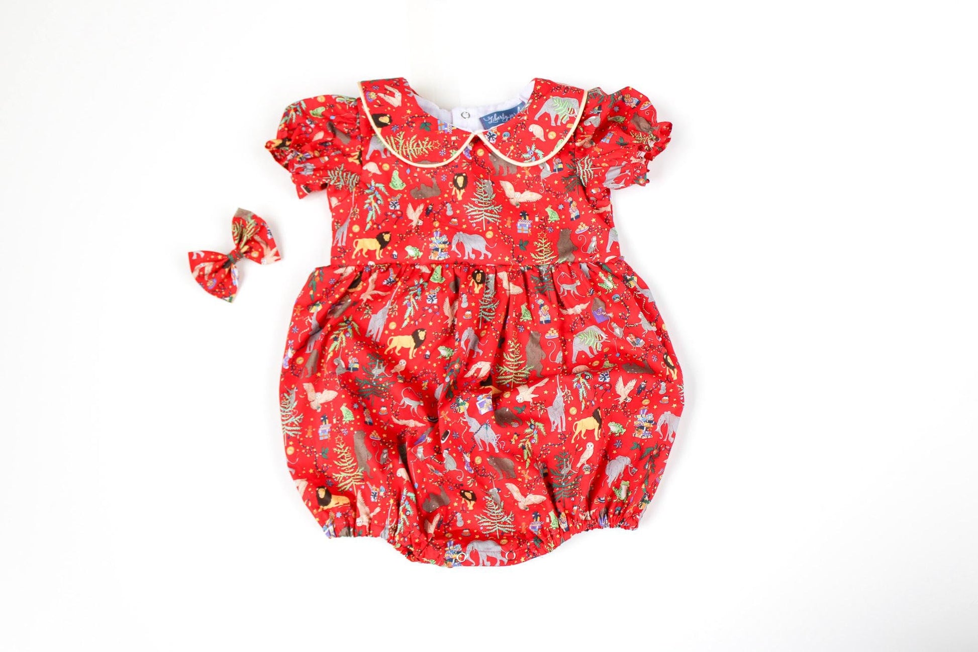 Liberty baby Christmas Romper