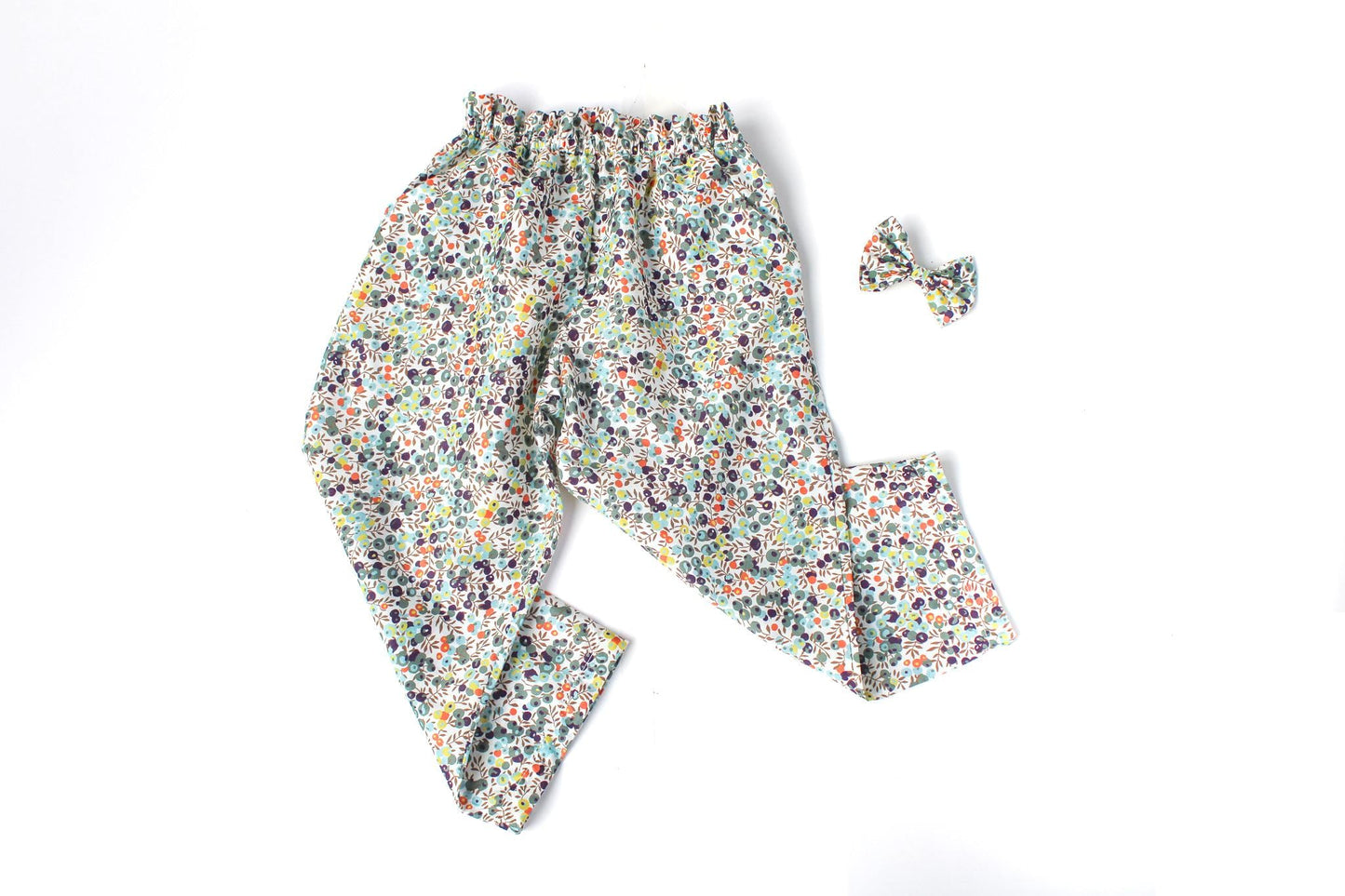 Liberty London Tulip Kid Pants - Liberty of London Floral Print trousers - Children Pants with Pockets - Baby Girl Cotton Tana Lawn Pants