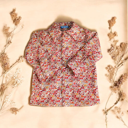 Liberty of London boy shirt - Liberty Fabric Print Shirt - Long Sleeve Button Up Boy Shirt - Back To School - Button Through Liberty Shirt