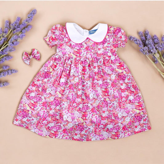 Liberty of London dress - Floral Print Dress - Peter Pan collar dress - liberty London print fabric - short sleeve dress - liberty print
