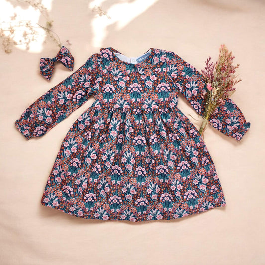 Liberty of London dress With Peter Pan Collar and Long Sleeves