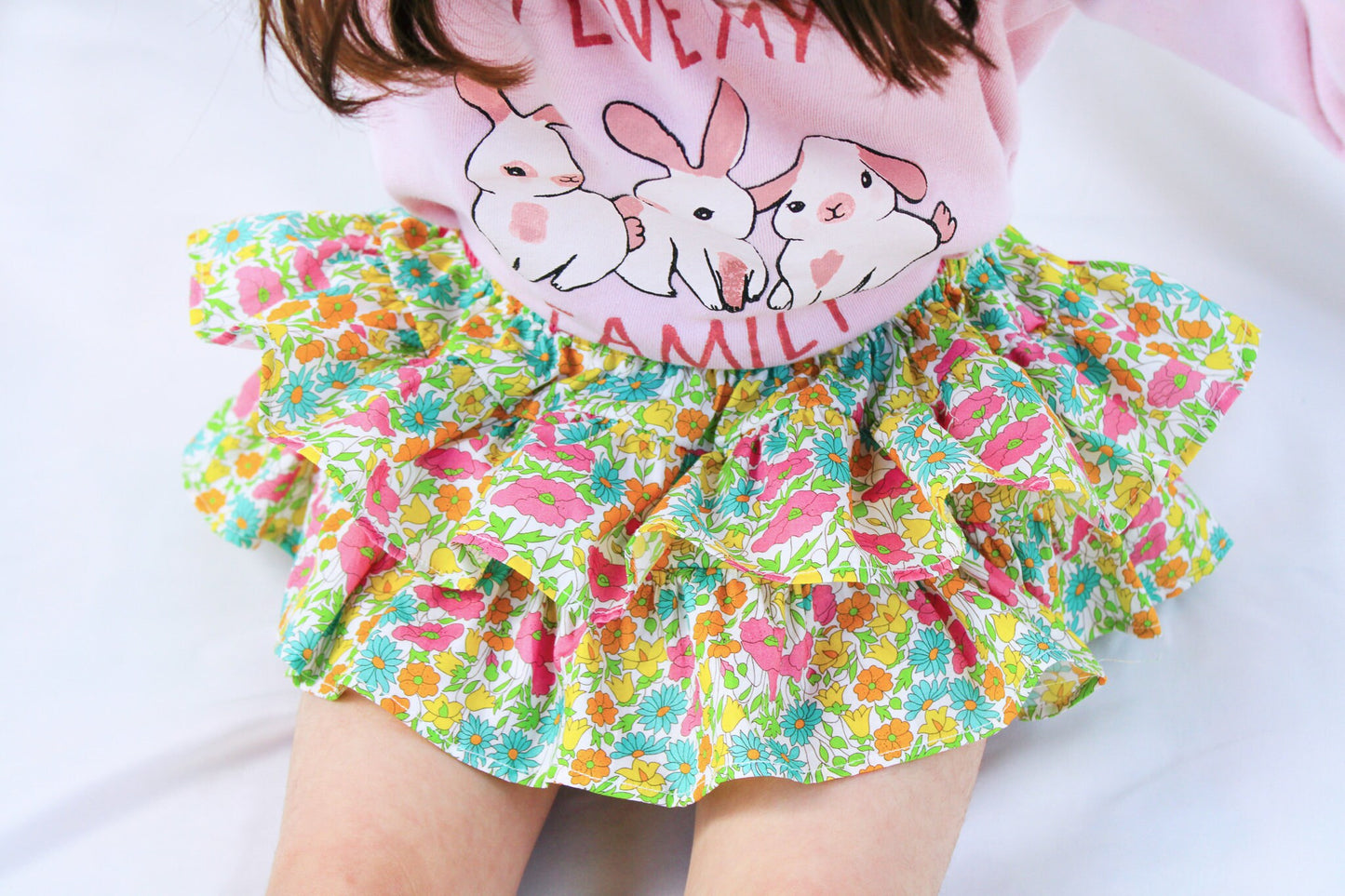 SAMPLE SALE - READY to ship Liberty ruffle bloomer swimsuit baby girl diaper cover floral print knickers nappies cover cotton Tana Lawn